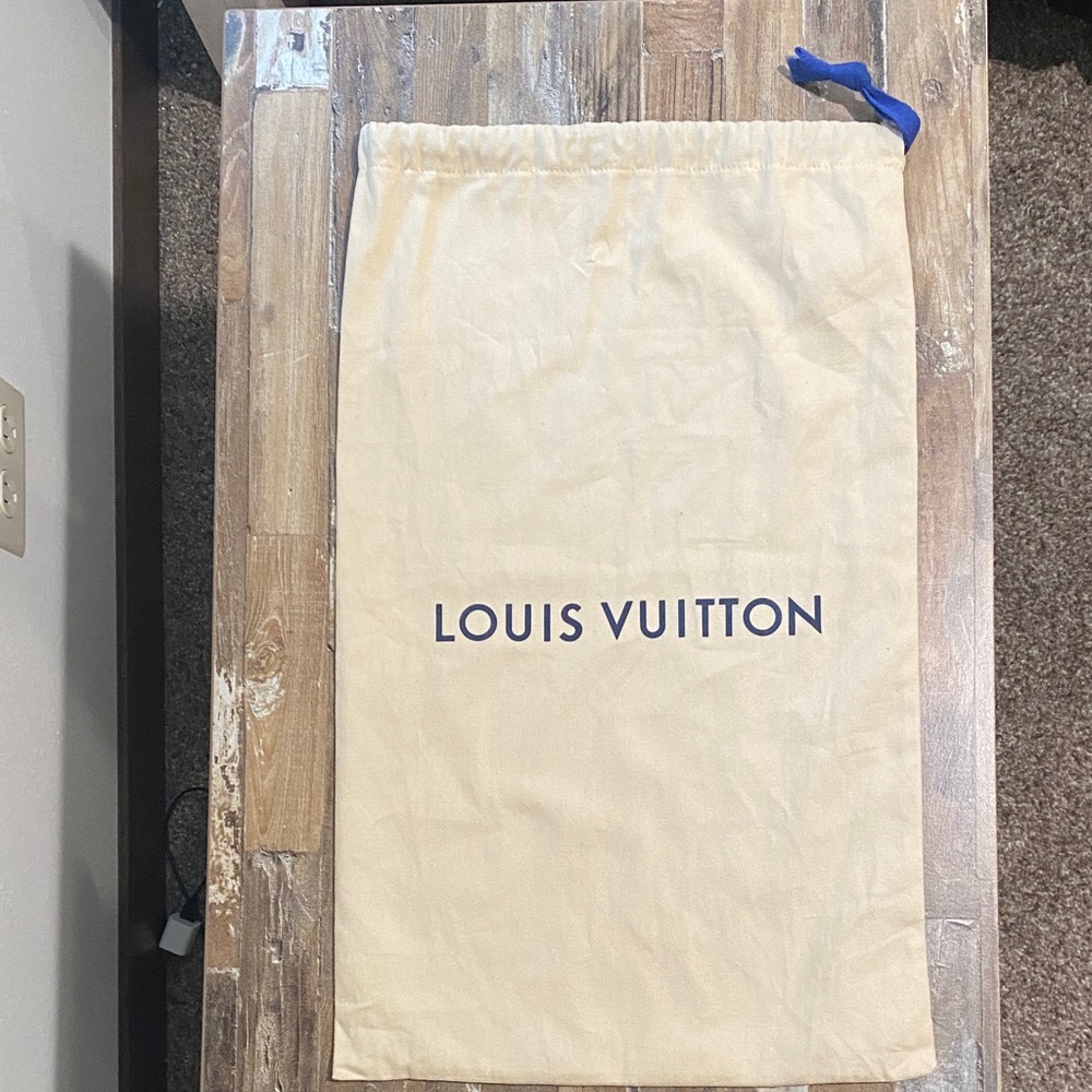 Louis Vuitton Cream Bag with Blue Accents